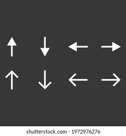 arrow icon on grey background