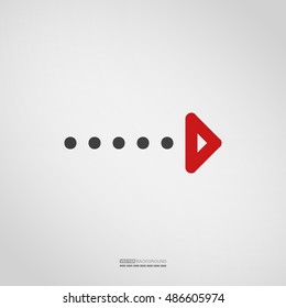 Arrow icon on grey background, Element for different kind of design. vector illustration.