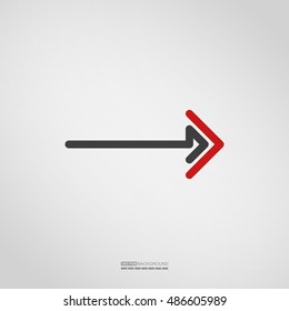Arrow icon on grey background, Element for different kind of design. vector illustration.