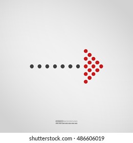 Arrow icon on grey background, Element for different kind of design. vector illustration.