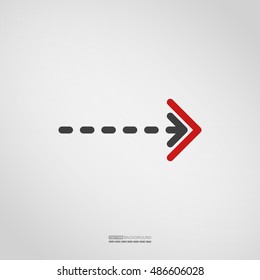 Arrow icon on grey background, Element for different kind of design. vector illustration.