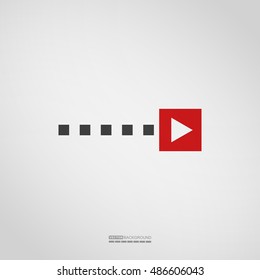 Arrow icon on grey background, Element for different kind of design. vector illustration.