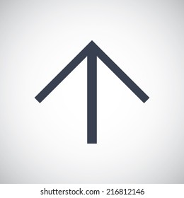 Up arrow icon on line style