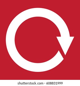 Arrow icon on red background