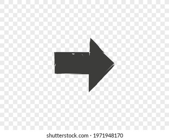 Arrow, icon on transparent background. Vector illustration.