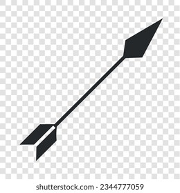 Arrow icon on transparent grid 