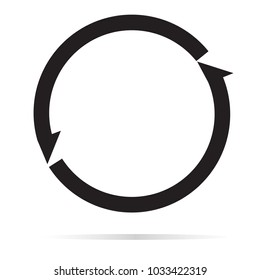 arrow icon on white background. arrow sign. flat style. rotation arrow symbol. 