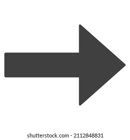 Arrow icon on a white background. Modern right arrow