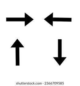 Pfeilsymbol auf weißem Hintergrund