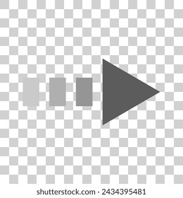 Icono de flecha sobre un fondo blanco