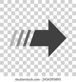 Arrow icon on a white background
