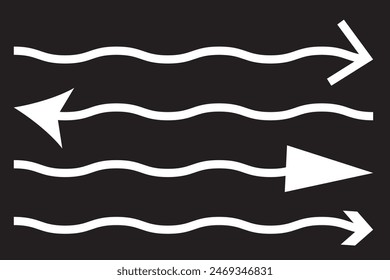 arrow icon on white background. flat style. arrow icon for your web site design, logo, app, UI. arrow indicated the direction symbol. curved arrow sign.
