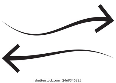 arrow icon on white background. flat style. arrow icon for your web site design, logo, app, UI. arrow indicated the direction symbol. curved arrow sign.