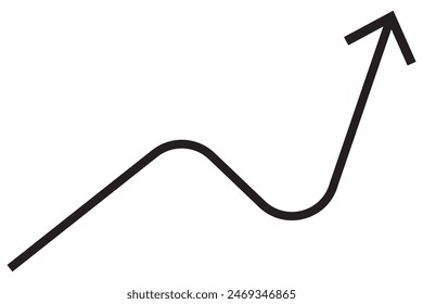 arrow icon on white background. flat style. arrow icon for your web site design, logo, app, UI. arrow indicated the direction symbol. curved arrow sign.