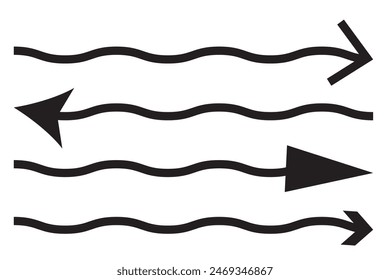 icono de flecha sobre fondo blanco. estilo plano. icono de flecha para el diseño del Sitio web, logotipo, App, UI. flecha que indica el símbolo de dirección. signo de flecha curva.