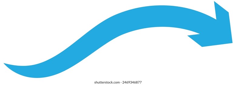 arrow icon on white background. flat style. arrow icon for your web site design, logo, app, UI. arrow indicated the direction symbol. curved arrow sign.