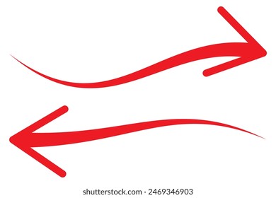 arrow icon on white background. flat style. arrow icon for your web site design, logo, app, UI. arrow indicated the direction symbol. curved arrow sign.