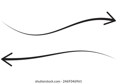 arrow icon on white background. flat style. arrow icon for your web site design, logo, app, UI. arrow indicated the direction symbol. curved arrow sign.