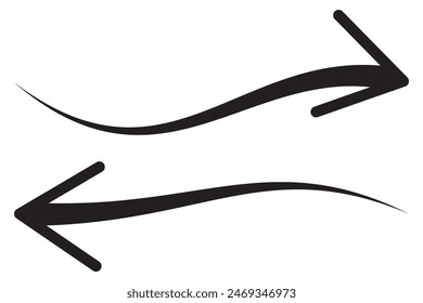 arrow icon on white background. flat style. arrow icon for your web site design, logo, app, UI. arrow indicated the direction symbol. curved arrow sign.
