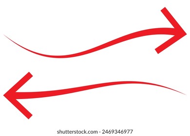 arrow icon on white background. flat style. arrow icon for your web site design, logo, app, UI. arrow indicated the direction symbol. curved arrow sign.
