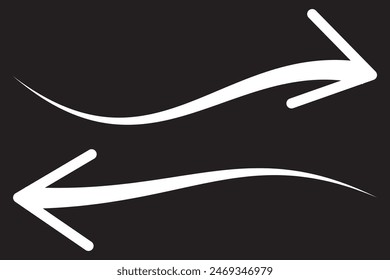 arrow icon on white background. flat style. arrow icon for your web site design, logo, app, UI. arrow indicated the direction symbol. curved arrow sign.