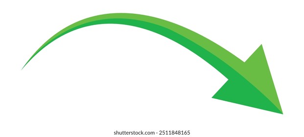 Ícone de seta em plano de fundo branco. estilo plano. ícone de seta para o design do seu site, logotipo, aplicativo, UI. seta indicada o símbolo de direção. sinal de seta curva.	