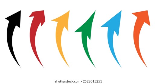 arrow icon on white background.  curved arrow eps 10.
