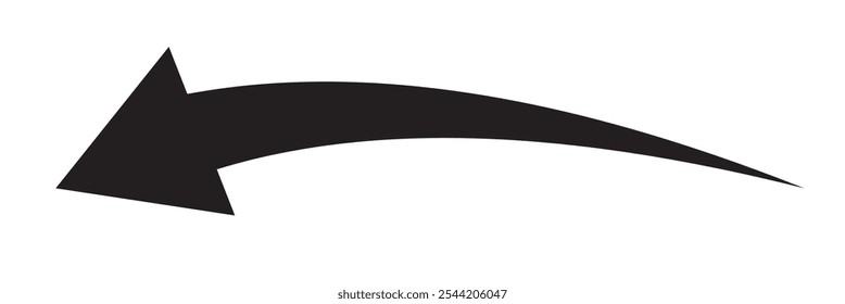 arrow icon on white background. flat style. arrow icon for your web site design, logo, app, UI. arrow indicated the direction symbol. curved arrow sign.
