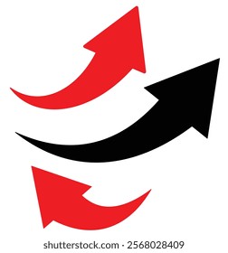  arrow icon on white background. arrow icon with flat style for website, design, logo, app etc. vector illustration eps 10. curved arrow icon.