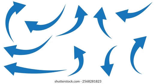 arrow icon on white background. flat style. arrow icon for your web site design, logo, app, UI. arrow indicated the direction symbol. curved arrow sign.