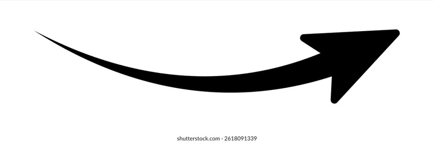arrow icon on white background. flat style. arrow icon for your web site design, logo, app, UI. arrow indicated the direction symbol. curved arrow sign. Vector 10 eps.