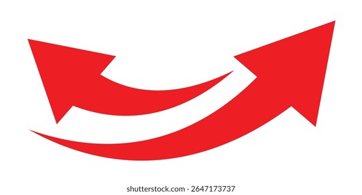  arrow icon on white background. Black curb arrow icon vector in flat style. curved arrow sign. arrow icon for your web site design. Vector illustration.