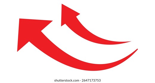 arrow icon on white background. Black curb arrow icon vector in flat style. curved arrow sign. arrow icon for your web site design. Vector illustration.