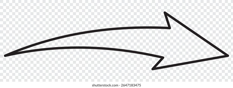 Arrow icon on white background. flat style. arrow icon for your web site design, logo, app, UI. arrow indicated the direction symbol. curved arrow sign.