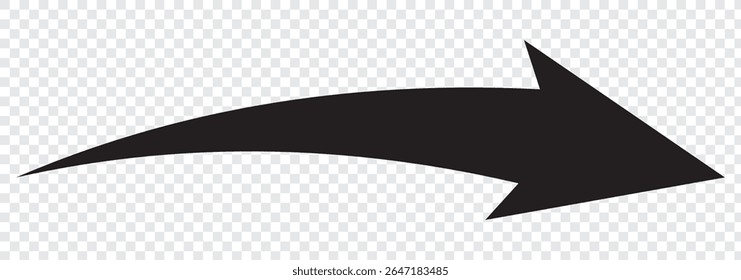 Arrow icon on white background. flat style. arrow icon for your web site design, logo, app, UI. arrow indicated the direction symbol. curved arrow sign.
