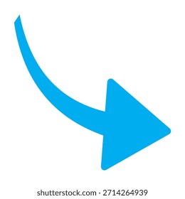 ícone de seta no plano de fundo branco. ícone de seta para o design do seu site, logotipo, aplicativo, UI. seta indicada pelo símbolo de direção. sinal de seta curvada do céu.