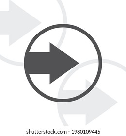 Icono de flecha en blanco. Señal del vector. Icono de cursor