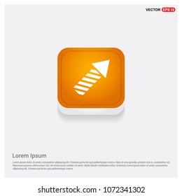 Up arrow icon Orange Abstract Web Button