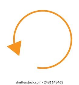 Arrow Icon Orange Circle Arrows Infographic Illustration Direction Symbol. Vector illustration. Eps file 150.