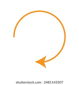 Arrow Icon Orange Circle Arrows Infographic Illustration Direction Symbol. Vector illustration. Eps file 149.