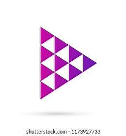 Arrow icon, outline design template, vector illustration