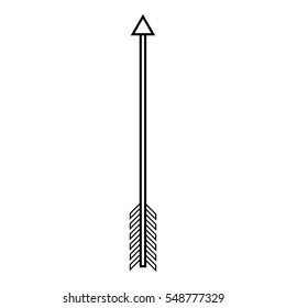 Arrow icon. Outline illustration of arrow vector icon for web