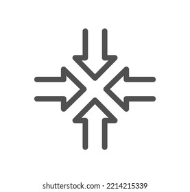 Arrow icon outline and linear vector.
