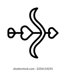 arrow icon outline style valentine illustration vector element and symbol perfect. Icon sign from modern collection for web.