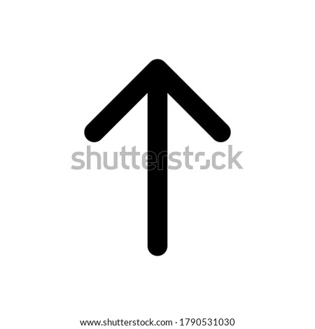 Arrow Up icon outline vector. isolated on white background