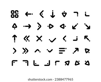Arrow Icon Pack Outline Style. Navigation Icons Collection Perfect for Websites, Landing Pages, Mobile Apps, and Presentations. Suitable for User Interface or User Experience UI UX.