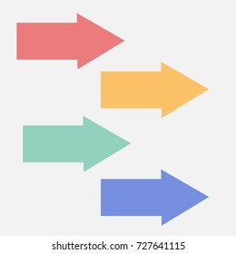 Arrow icon pastel color. Vector.
