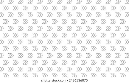 Pfeilsymbol-Muster auf weißem Hintergrund. Vektorgrafik