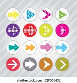 Arrow icon pattern set Vector illustration