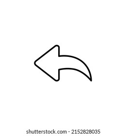 Arrow Icon, Arrow Icon pictogram, Arrow Icon Vector illustration, isolated backward arrow icon. eps 10